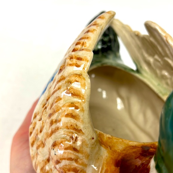 Vintage  10” ceramic mallard duck hand painted large planter Japan - Picture 10 of 10